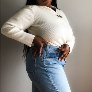 Chaps Denim Men’s Cream Sweater, Size XL